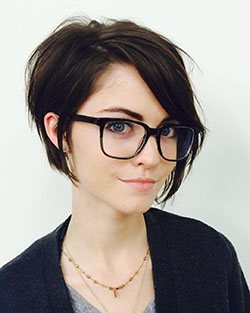 Really attractive bridget marie jones, Locks of Love: Bob cut,  Long hair,  Hairstyle Ideas,  Short hair,  Pixie cut,  Layered hair,  Nerdy Glasses  