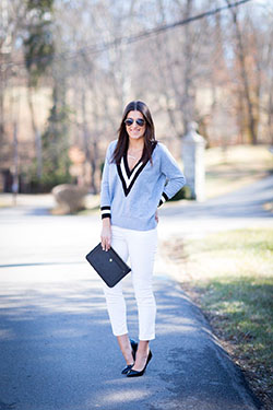 Classy White Jeans Outfits For Ladies: Photo shoot,  White Denim Outfits  