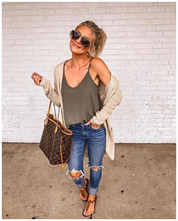 Fashionable Spring Outfit Ideas For 2020, Casual wear, Jean jacket: White Jeans,  Ballet flat,  Spring Outfits,  Casual Outfits  