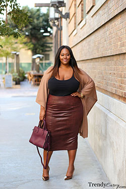 Plus Size Leather Outfit Images in September 2023