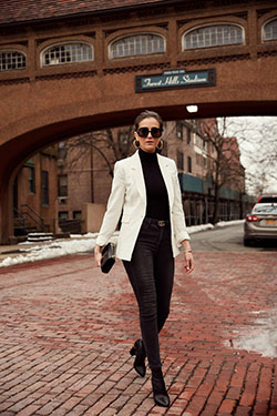 White Blazer Outfit, Sleeveless shirt: Sleeveless shirt,  Blazer Outfit,  White Blazer,  Long Sleeve,  Blazer  