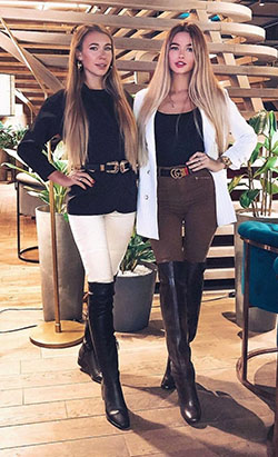 Lovely Casual Boots Outfits For Romantic Lunch Date: Trendy Boots Outfit,  Cute Thigh High Boots,  Boot Outfits,  cowgirl boots  