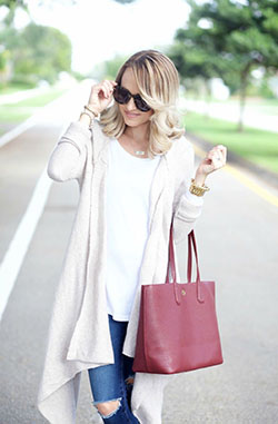 Outfits With Long Cardigan: Ripped Jeans,  Long Cardigan Outfits,  Cardigan,  Cardigan Jeans  