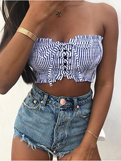 Outfits With Tube Tops, Crop top, Casual wear: Crop top,  Tube top,  Casual Outfits,  Tube Tops Outfit  