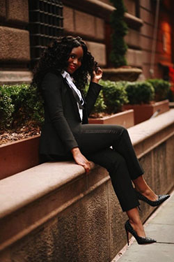 Dress business black women, Informal wear: Business casual,  Informal wear,  Formal wear,  Business Outfits,  Casual Outfits  