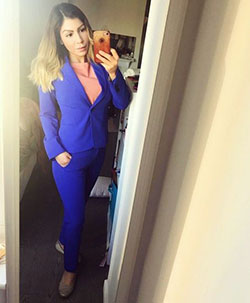 Blue Blazer Outfit Women, Ann Bonfoey Taylor, Beachvacation (instrumental Mix): Royal blue,  Blazer Outfit,  Casual Outfits  
