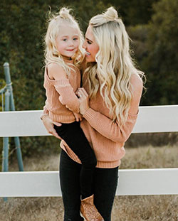 Stylish Twinning Mother Daughter Matching Top Outfits: Street Style Plaid Blazer,  Mom And Daughter Matching Clothes,  Mommy And Daughter Dresses,  Mom Daughter Outfit  