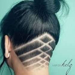 Simple hair tattoo designs: Long hair,  Face tattoo,  Bob Hairstyles,  Buzz cut,  Hair tattoo  