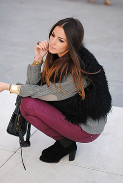 Lovely Wine Colored Pants Attire For Job Interveiw: Casual Outfits,  Burgundy Pants  