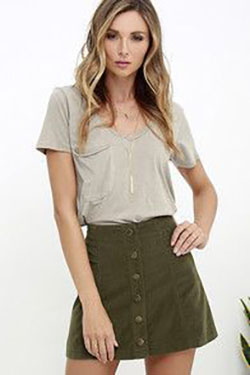 Olive green skirt outfit ideas: Cocktail Dresses,  Denim skirt,  Pencil skirt,  Skirt Outfits,  Casual Outfits  