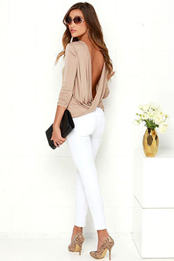 White pants with leopard print heels: Sleeveless shirt,  High-Heeled Shoe,  Animal print,  Casual Outfits,  Top Outfits  