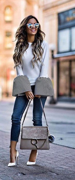 Bell Sleeve Top Outfit: fashion blogger,  Fashion show,  Bell sleeve,  Street Style,  Casual Outfits,  fashion goals,  Bell Sleeve Tops Outfit  