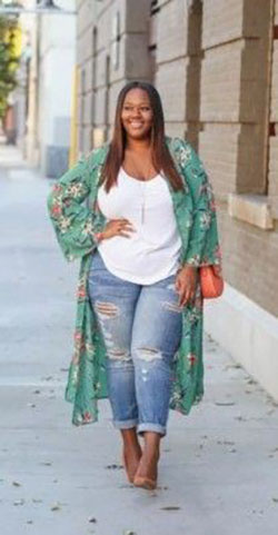 Plus Size Evening Dusters: Kimono Outfit Ideas,  kimono outfits,  Trendy Shurg Outfit  