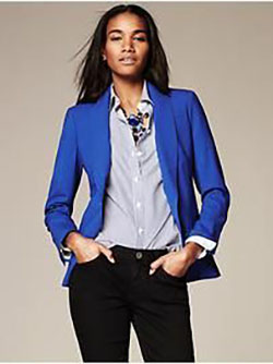 Ideal for you outfit blazer azulino, Navy blue: Navy blue,  Blazer Outfit,  Casual Outfits  