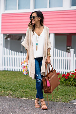 Appealing tips for casual spring outfits, Casual wear: Slim-Fit Pants,  Casual Outfits,  Long Cardigan Outfits  