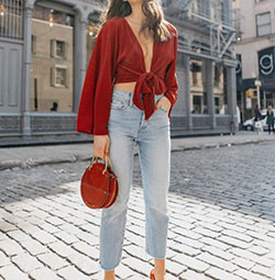 Genuine and classic trendy classy outfits, Casual wear: Crop top,  Dress code,  Street Style,  Casual Outfits,  Top Outfits  
