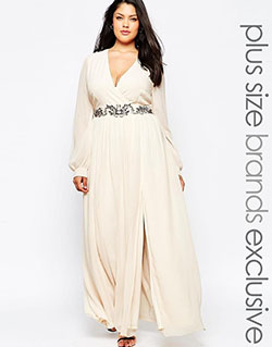 Little Mistress Plus Wrap Maxi Dress With Double Split at asos.com Cute Cocktail Outfit For Plus Size Women: Plus size outfit,  Cute Cocktail Dress,  Cocktail Outfits Summer,  Cocktail Plus-Size Dress,  Plus Size Party Outfits,  Curvy Cocktail Dresses,  V-Neck Belted Dress Outfits  