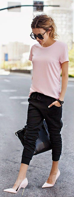 Dressed up track pants, Casual wear: Harem pants,  Fashion accessory,  Casual Outfits,  Joggers Outfit  