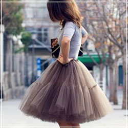 You can get this look floating skirt, Tulle Midi Skirt: Denim skirt,  Pencil skirt,  Trendy Outfits,  High-Low Skirt  