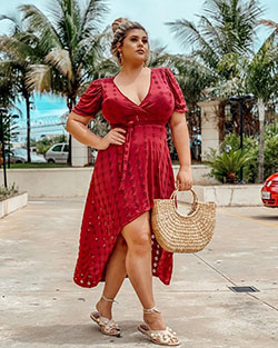 Cute Valentine's Inspo Dress For First Date: Cute Chubby Girl Outfits,  Chubby Girl attire  