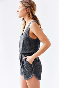 Sporty Dolphin Shorts Outfit: Romper suit,  Shorts Outfit,  Urban Outfitters  