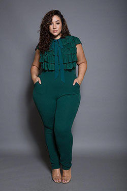 Trendy Jumpsuit Casual Attire For Fat Tummy Girl: Trendy Chubby Girl Outfit,  Plus Size Jumpsuit Clothing,  Jumpsuit For Chubby Girl,  Casual Jumpsuit Outfit,  Cute Jumpsuit Outfits  