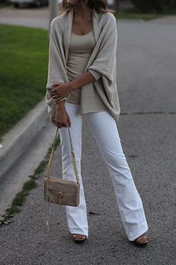 White boot cut jeans in winter: Wide-Leg Jeans,  Slim-Fit Pants,  shirts,  Casual Outfits,  White Denim Outfits  