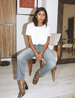 Beautiful Outfits With Mom Jeans For Teenager Girls - Daily Wear: Denim Outfits,  Jeans Outfit Ideas,  Trendy Jeans Outfit  