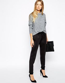 Check out stunning scuba joggers, ASOS.com: High-Heeled Shoe,  Joggers Outfit  