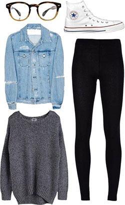 Cute fall outfits for teenage girl: winter outfits,  Designer clothing,  Casual Outfits,  Denim jacket  