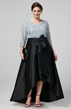 Adrianna Papell High/Low Taffeta Skirt (Plus Size) | Nordstrom Beautiful Cocktail Attire For Plus Size Ladies: Plus size outfit,  Cute Cocktail Dress,  Cocktail Dresses,  Plus Size Party Outfits  