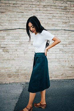 Corduroy Skirt Outfit, clothes closet, Candle wick: Skirt Outfits  