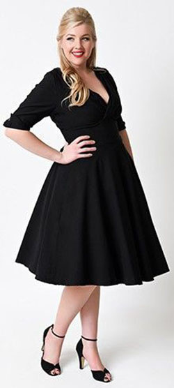 Plus Size Vintage Pin Up Clothing & Dresses Fashionable Cocktail Dress For Plus-Size Girls: Plus size outfit,  Cocktail Outfits Summer,  Plus Size Party Outfits,  Cocktail Plus-Size Dress,  Curvy Cocktail Dresses  