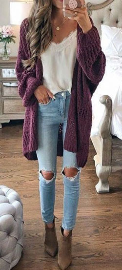 Lovely ideas for cute cardigan outfits, Casual wear: Boot Outfits,  Casual Outfits,  Long Cardigan Outfits,  Cardigan  