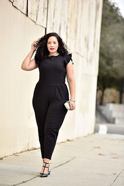 Trendy Wide leg Jumpsuit Comfy Outfit For Teenagers: Jumpsuit Outfit,  Chubby Girl attire,  Trendy Chubby Girl Outfit,  Plus Size Jumpsuit Clothing  