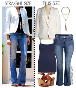 White Blazer Outfit, Plus-size clothing, Casual wear: Plus size outfit,  Blazer Outfit,  Fashion accessory,  Casual Outfits  