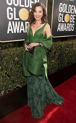 MICHELLE YEOH at the 2019 Golden Globes Red Carpet: Celebrity Fashion,  Red Carpet Dresses,  Bet Award,  Red Carpet Hairstyle,  Beautiful Celebs Pics,  Golden  