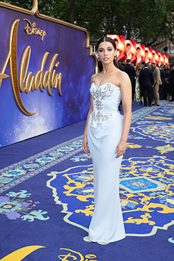 Naomi Scott (Princess Jasmine) at the UK Disney Aladdin Screening Red Carpet Event: Celebrity Fashion,  Celebrity Outfits,  celebrity pictures,  Hollywood Award Function,  Red Carpet Dresses,  Award Functions  
