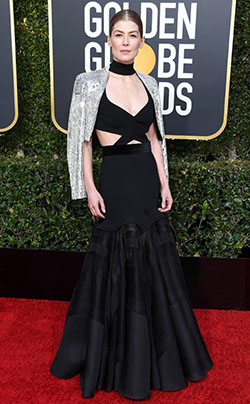 ROSAMUND PIKE at the 2019 Golden Globes Red Carpet: Celebrity Fashion,  Hollywood Award Function,  Red Carpet Dresses,  Bet Award,  Beautiful Celebs Pics,  Golden  