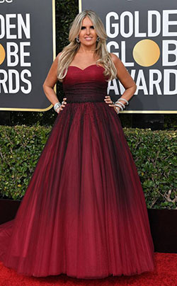 TIZIANA ROCCA at the 2019 Golden Globes, Red Carpet Dresses: Dresses Ideas,  celebrity pictures,  Red Carpet Dresses,  Bet Award,  Red Carpet Hairstyle,  Award Functions,  Golden  