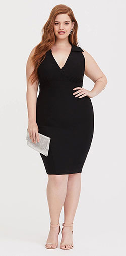 Plus Size Pencil Dress #plussize Trendy Cocktail Dress For Plus Size Women: Cute Cocktail Dress,  Cocktail Outfits Summer,  Cocktail Party Outfits,  Plus Size Party Outfits,  Plus Size Cocktail Attire  