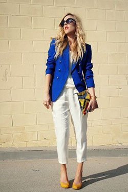 Most searched blocking colour style, Street fashion: Blazer Outfit,  Street Style  