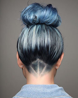 Nice collection of undercut women, Human hair color: Bob cut,  Long hair,  Hairstyle Ideas,  Blue hair,  Bob Hairstyles  