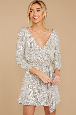 Fashionable Sparkly Cocktail Attire For New Years Eve  Show Stopper Champagne Sequin Dress (BACKORDER 1.24): Trendy Sequin Dresses,  Sequin Dresses,  Classy Sequin Outfit Ideas,  Cute Sequin Attire,  Stylish Sequin Dresses,  Sequin Outfits  