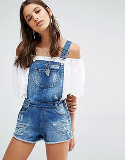Outfits With Overalls Shorts: Overalls Shorts Outfits,  DENIM OVERALL,  Blue Jean Short  
