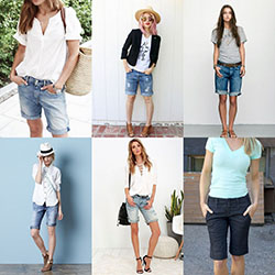 Summer Knee Length Shorts Outfits: Shorts Outfit,  Casual Outfits  