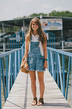 Casual overalls shorts: Romper suit,  Overalls Shorts Outfits,  DENIM OVERALL  