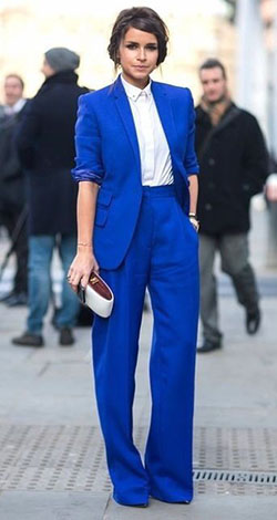 Outfit ejecutivo con saco azul | Blue Blazer Outfit Women | Blazer Outfit,  Business casual, Casual wear