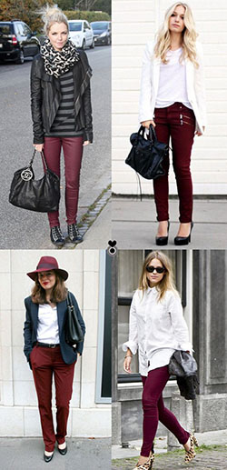 Fashionable Maroon Pants Outfit For Fall: Classy Burgundy Pants Outfit,  Wine Colored Pants,  Burgundy Pants outfits,  Cute Burgundy Pants Outfit,  Burgundy Pants  