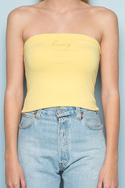 Outfits With Tube Tops, Crop top, Tube top: Crop top,  Tube top,  Brandy Melville,  Tube Tops Outfit  